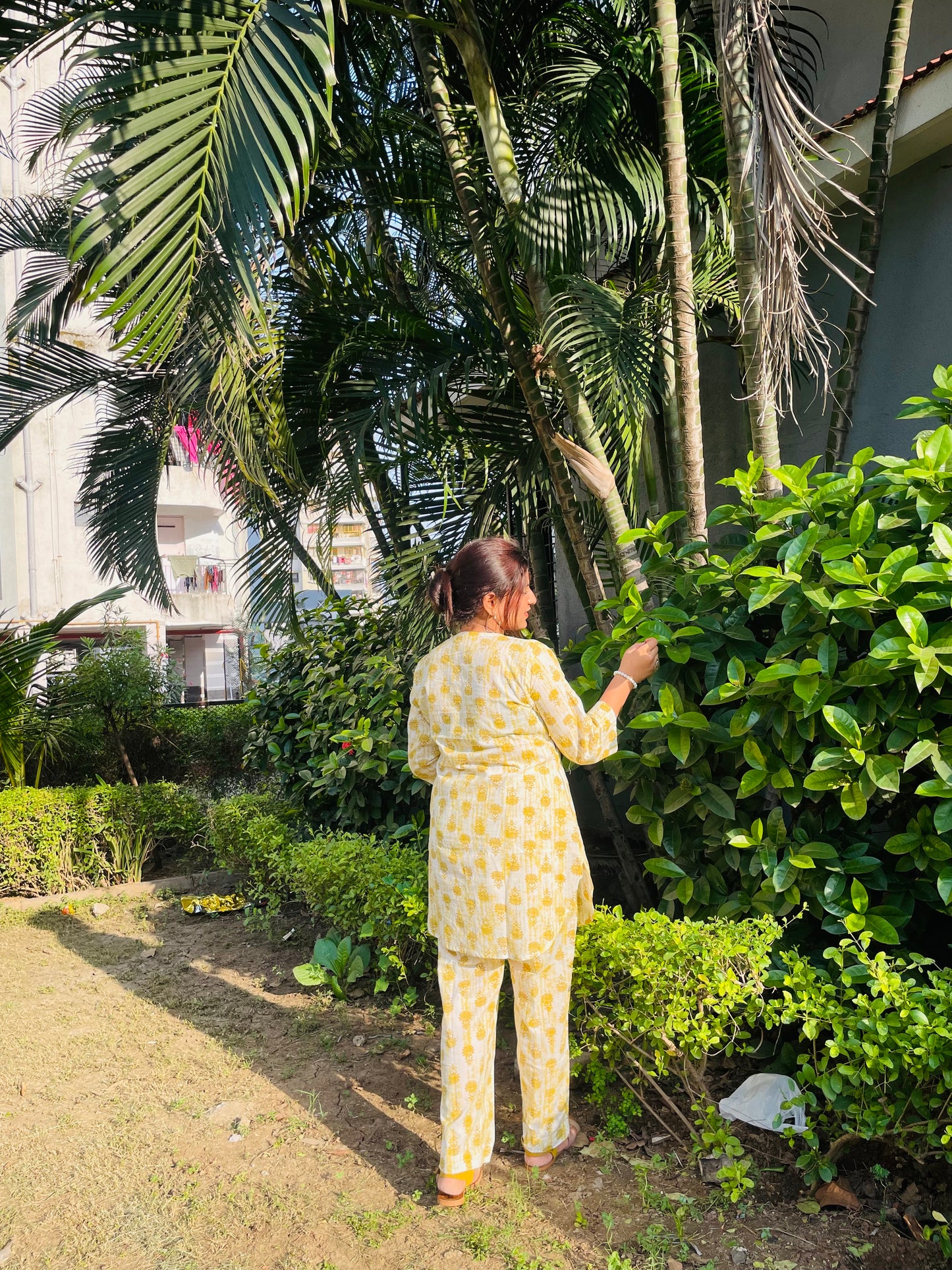 Yellow & White Co-ord Set