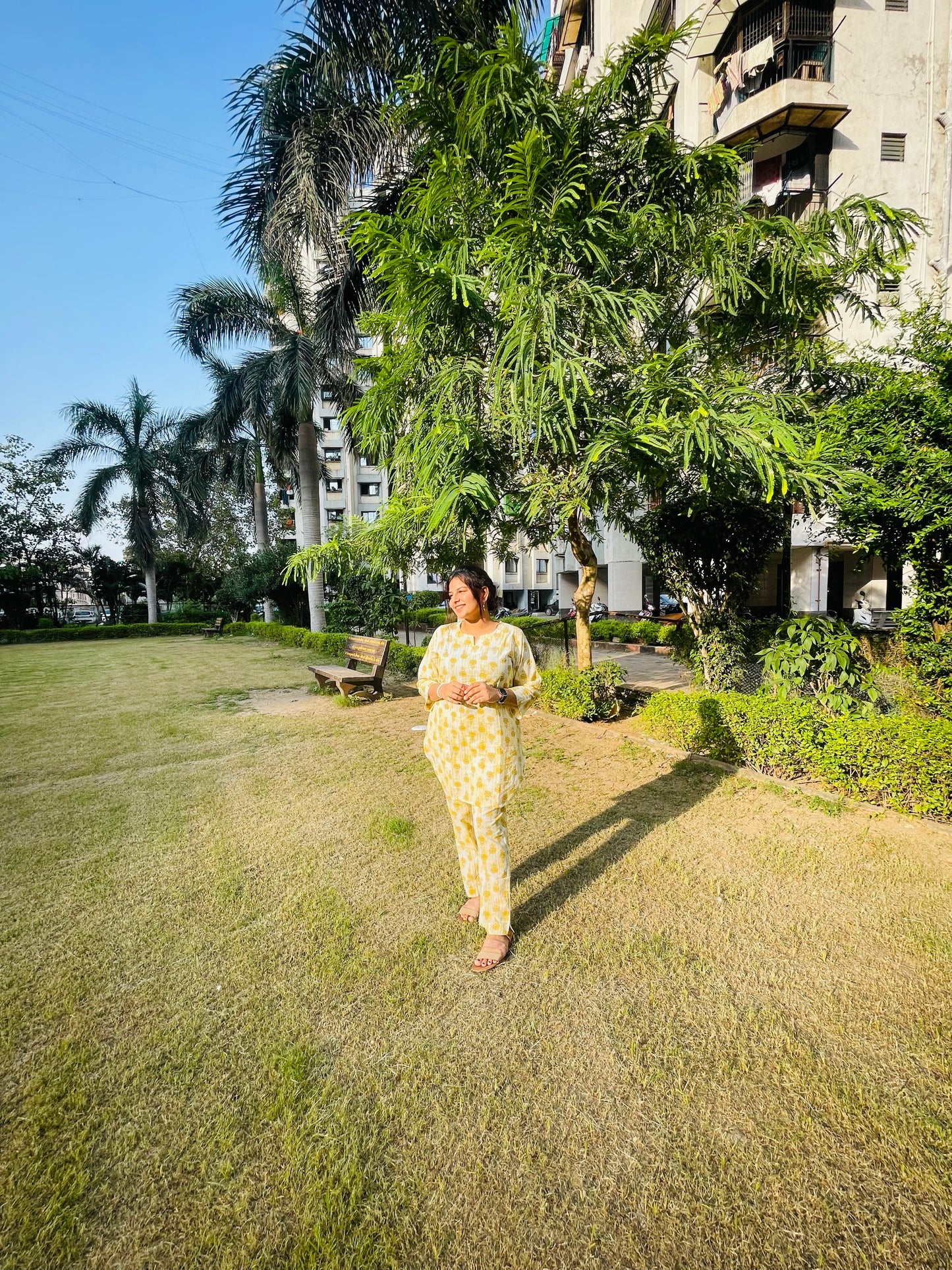 Yellow & White Co-ord Set