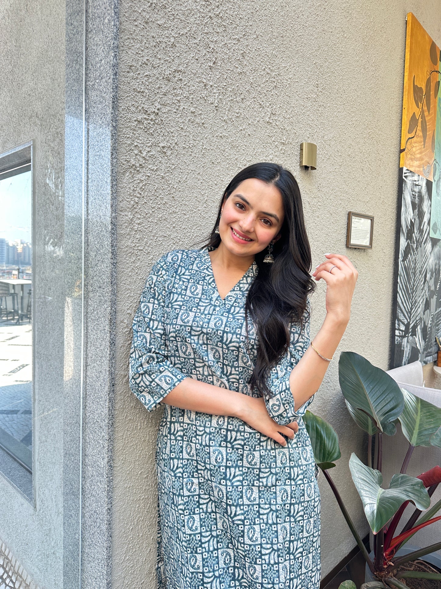 Shop Keri Printed Kurti Pant Set for Women- Savistudio