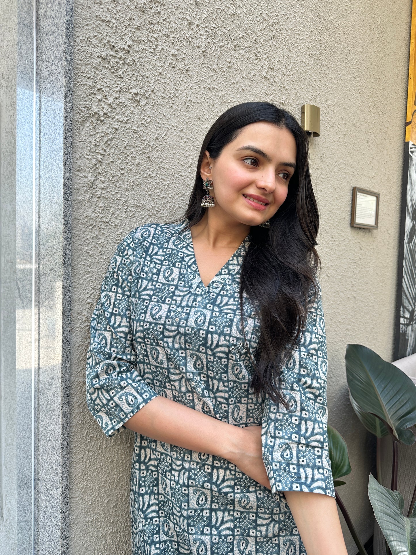 Shop Keri Printed Kurti Pant Set for Women- Savistudio