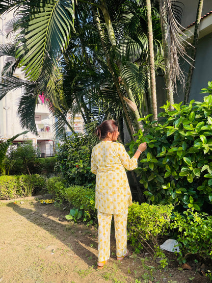 Yellow & White Co-ord Set