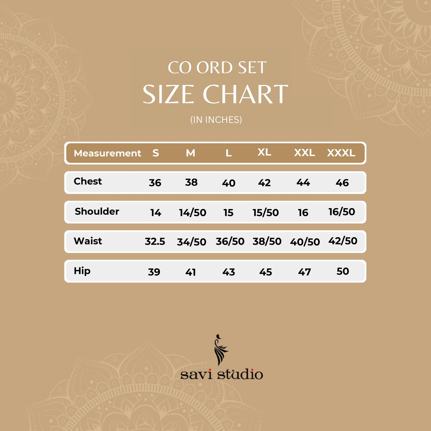 Size Chart- Savistudio