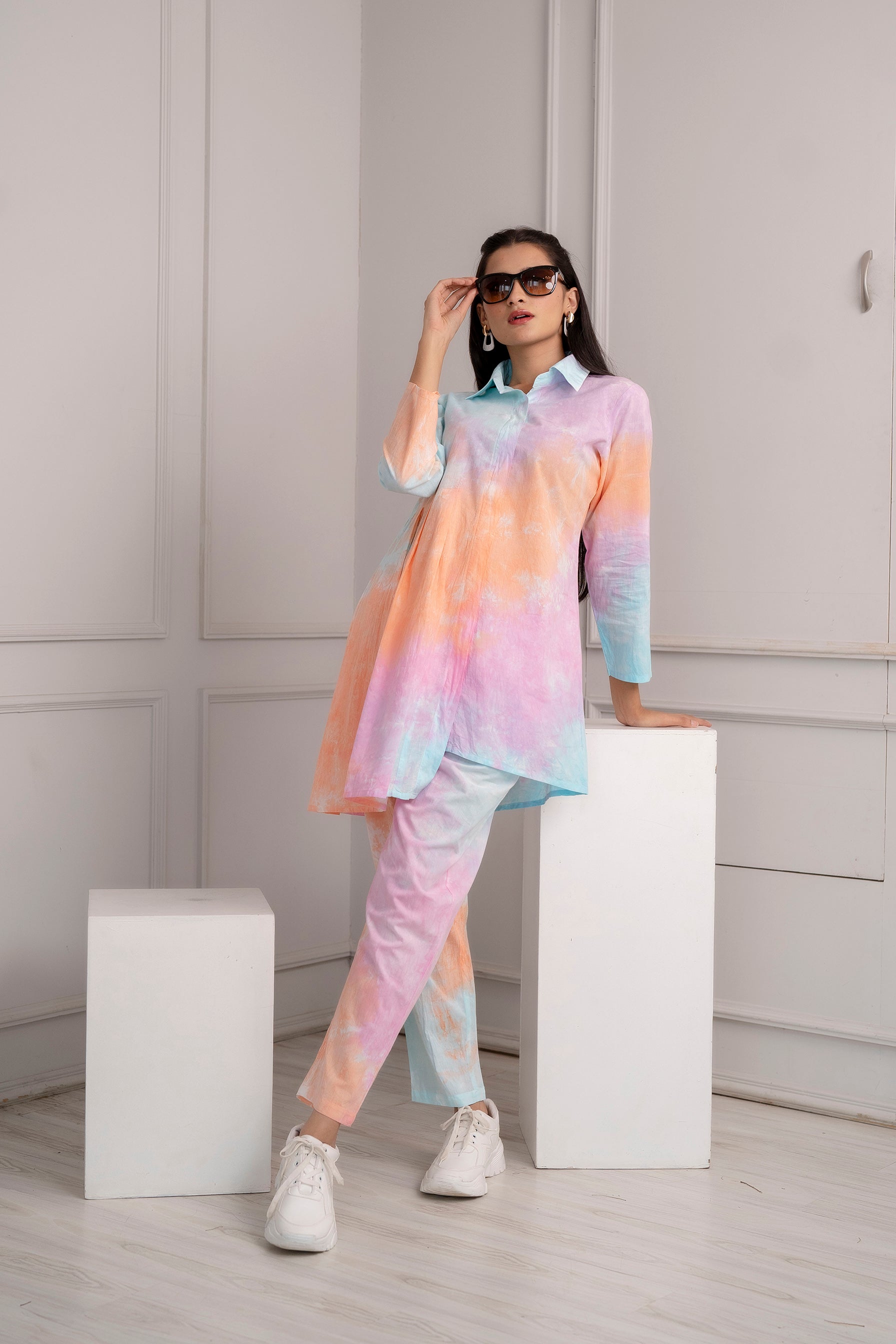 Top Tie Dye Co-ord Set Available at Savistudio