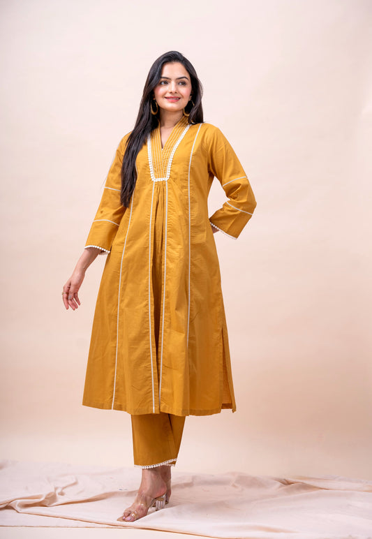 Golden Whirl Cotton Co-ord Set