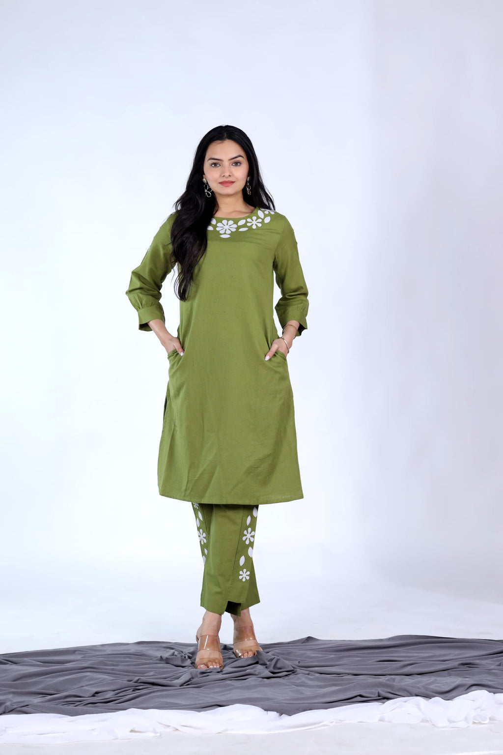 Dark Jungle Green Cotton Co-ord Set