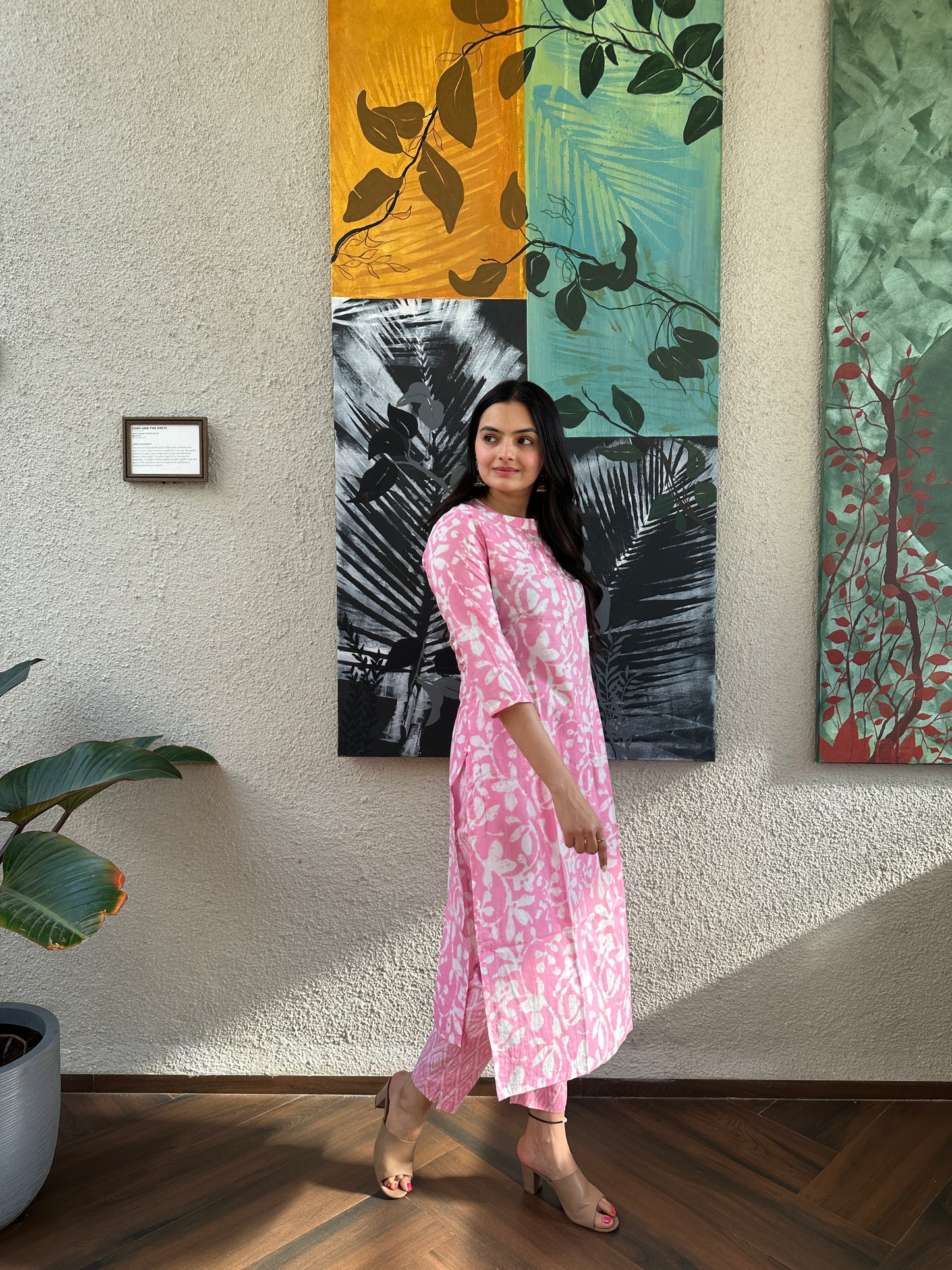 Buy Ethnic Pink Kurti Pant Set Online- Savistudio