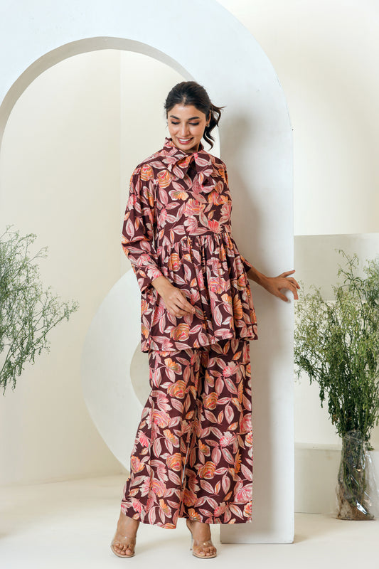 Paisley finesse muslin co ord set
