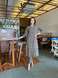 Eternal Indigo Grace Kalamkari Print A-Line Kurti Pant Set