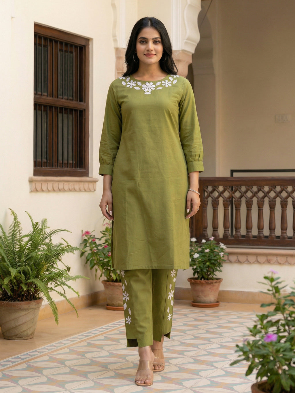 Dark Jungle Green Cotton Co-ord Set